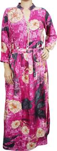 Indiatrendzs Women Maxi Pink Dress