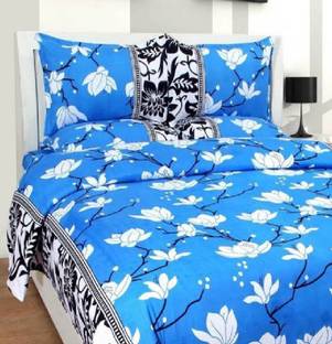 Home Pictures 152 TC Microfiber Double King Floral Bedsheet