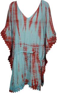 Indiatrendzs Printed Rayon Women's Kaftan