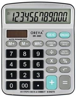 OREVA Or-212 C OREVA OR-212 C Basic Calculator 3.9211 Ratings & 22 Reviews Basic Calculator 12 Digits Display Powered By: Battery Model Name : OREVA OR-212 C ₹400 Free delivery