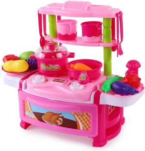 Kitchen Set For Kids Sets Online At Best Prices Webby Kids Kitchen Set Children Toys Large Cooking Simulation Model Play Pink