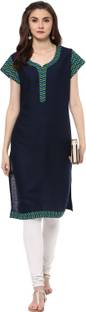 Krapal Striped Women's Straight Kurta