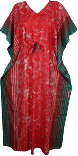 Indiatrendzs Printed Cotton Women's Kaftan