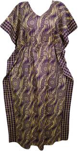 Indiatrendzs Printed Cotton Women's Kaftan