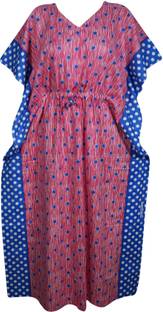 Indiatrendzs Printed Cotton Women's Kaftan