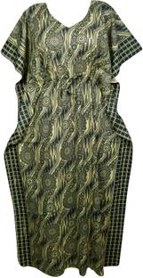 Indiatrendzs Printed Cotton Women's Kaftan