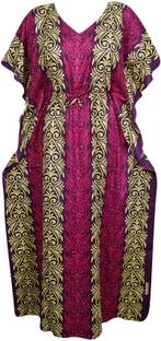 Indiatrendzs Printed Cotton Women's Kaftan