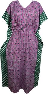 Indiatrendzs Printed Cotton Women's Kaftan