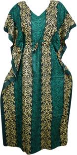 Indiatrendzs Printed Cotton Women's Kaftan