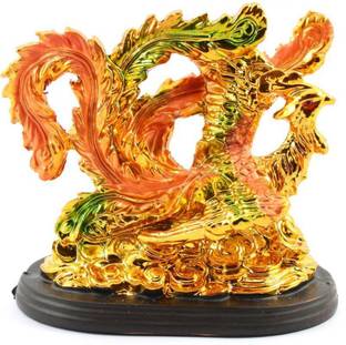 Ratnatraya Chinese Feng Shui Phoenix Peacock Bird Statue Showpiece