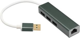 microware USB 3.0 to RJ45 Lan Card Gigabit Ethernet Network USB Adapter+3 Port Hub 2205 USB Hub