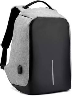 Backpacks Bags - Buy Travel Backpack Bags For Men, Women, Girls ... Fur Jaden Grey Anti Theft Water Proof Laptop with Charging Point 20 L Backpack