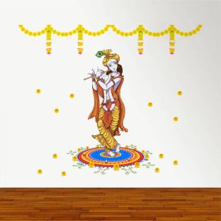 rawpockets 15 cm Traditional Background with Lord Krishna�Wall Sticker Self  Adhesive Sticker Price in India - Buy rawpockets 15 cm Traditional  Background with Lord Krishna�Wall Sticker Self Adhesive Sticker online at  