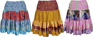Indiatrendzs Printed Women Flared Multicolor Skirt
