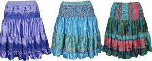 Indiatrendzs Printed Women Flared Multicolor Skirt