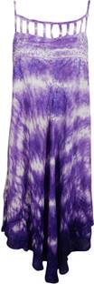 Indiatrendzs Women's A-line Purple Dress