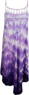 Indiatrendzs Women's A-line Purple Dress