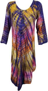 Indiatrendzs Women's Maxi Multicolor Dress