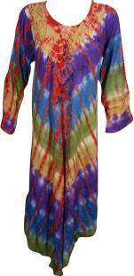 Indiatrendzs Women's Maxi Multicolor Dress