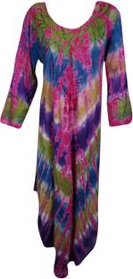 Indiatrendzs Women's Maxi Multicolor Dress