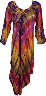 Indiatrendzs Women's Maxi Multicolor Dress