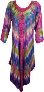 Indiatrendzs Women's Maxi Multicolor Dress
