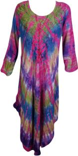 Indiatrendzs Women's Maxi Multicolor Dress