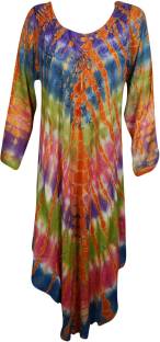 Indiatrendzs Women's Maxi Multicolor Dress