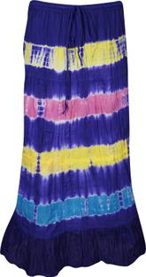 Indiatrendzs Printed Women's Flared Multicolor Skirt