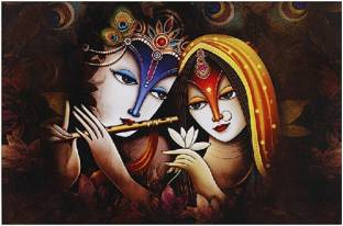 TOTAL HOME: SIZE (2FT *4FT ) Radha Krishna Indian god hd Wall Wallpaper  Wall Poster Home