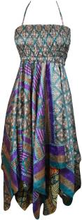 Indiatrendzs Women's Fit and Flare Multicolor Dress