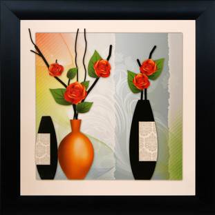 Saf Double Frame 30 Cm X Painting Price In India Saf Flowers Set Canvas 12 Inch X Painting