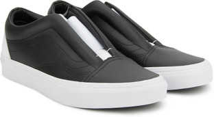 mens white laceless sneakers
