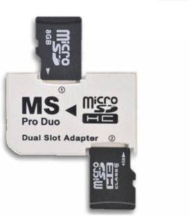Elegadget Micro SD TF to Memory Stick MS Pro Duo Dual Slot Adapter Card Reader