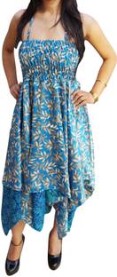 Indiatrendzs Women's Layered Light Blue Dress