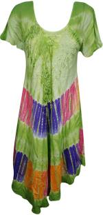 Indiatrendzs Women's A-line Light Green Dress