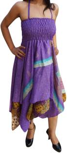 Indiatrendzs Women's Layered Purple Dress