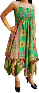 Indiatrendzs Women's Layered Green Dress