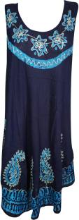 Indiatrendzs Women's A-line Blue Dress