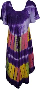 Indiatrendzs Women's A-line Purple Dress