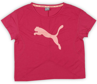 PUMA Girls Printed Polycotton T Shirt 