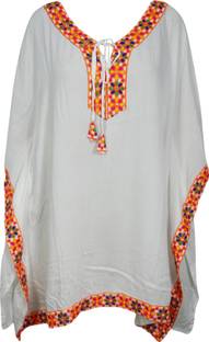 Indiatrendzs Embroidered Rayon Women's Kaftan