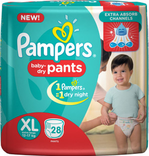 pampers xl flipkart