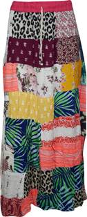 Indiatrendzs Printed Women Broomstick Multicolor Skirt