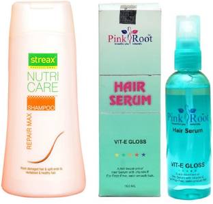 Streax Nutri Care Repair Max Shampoo 250ml And Pink Root Hair