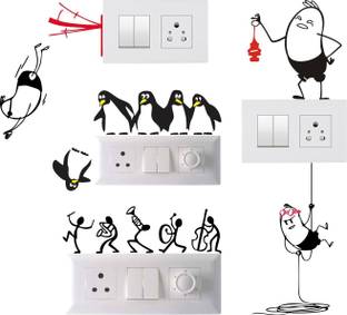 Pixel Print Medium Pixel Print Funny Cartoon Light Switch Board