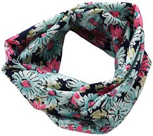 Natural Life Silk Scarf Headband Pink Purple Flower Head Band