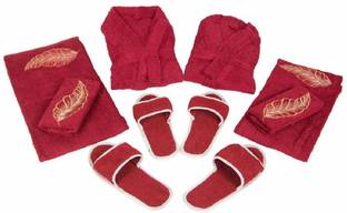 KUBER INDUSTRIES Maroon Free Size Bath Robe