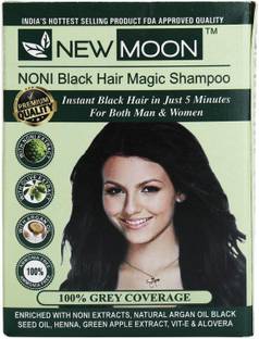 New Moon Noni Henna Herbal Hair Dye Shampoo 20 Sachets Brown Hair