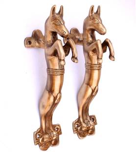 Susajjit Decor Door Handle of Horse Made of Brass Gives Antique Look to Your House Brass